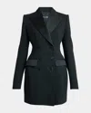Dolce & Gabbana Tuxedo Double-breasted Mini Jacket Dress In Black