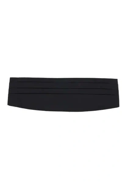 Dolce & Gabbana Silk Satin Cummerbund Belt In Black