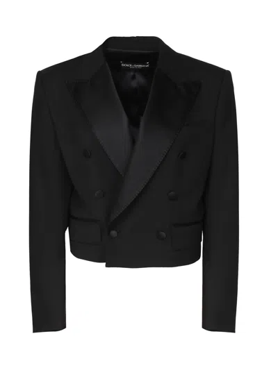 DOLCE & GABBANA TUXEDO SHORT BLAZER