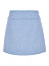 Dolce & Gabbana Light Blue A-line Mini Skirt In Blu
