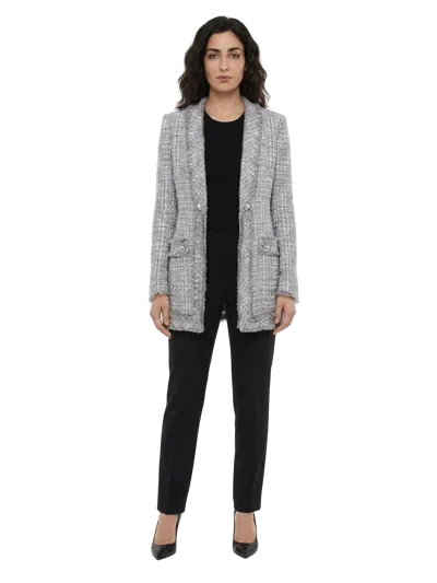 Dolce & Gabbana Tweed Blazer In Gray