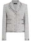 Dolce & Gabbana Lapel Long-sleeved Suit Jacket In Grey