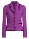 Dolce & Gabbana Tweed Blazer In Purple