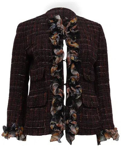 Pre-owned Dolce & Gabbana Tweed Boucle Blazer, Size It, 44 (authentic Pre-loved)
