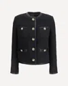 Dolce & Gabbana Jeweled Button Boucle Jacket In Black