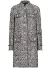 Dolce & Gabbana Mantel Aus Tweed In Grau
