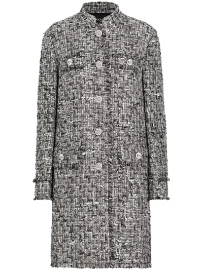Dolce & Gabbana Mantel Aus Tweed In Grau