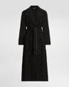 Dolce & Gabbana Tweed Coat With Micro-sequin Embellishment In Black