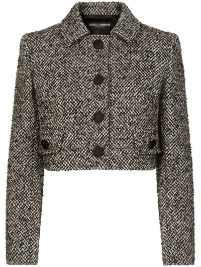 DOLCE & GABBANA TWEED CROPPED JACKET
