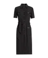 Dolce & Gabbana Rachel Tweed Belted Midi Shirtdress In Black