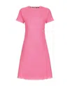 Dolce & Gabbana Women Rachel Tweed Dress With Dg Logo In Pink
