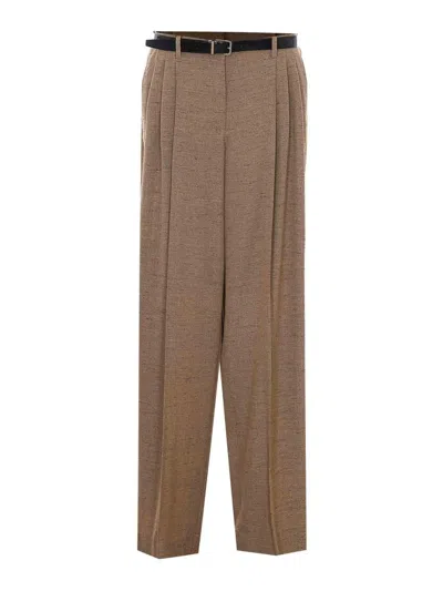 Dolce & Gabbana Tweed Effect Pants In Multi