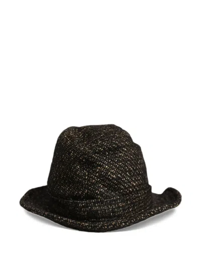 Dolce & Gabbana Tweed Fedora Hat In Multi
