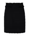 Dolce & Gabbana Wool-blend Tweed Miniskirt In Black
