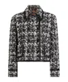 Dolce & Gabbana Wool Blend Tweed Jacket In Black