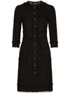 Dolce & Gabbana Tweed Medium Length Dress In Black