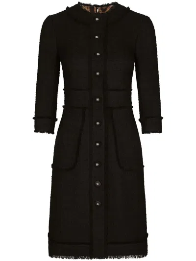 DOLCE & GABBANA TWEED MIDI DRESS