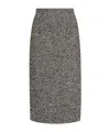 Dolce & Gabbana Tweed Midi Pencil Skirt In Black