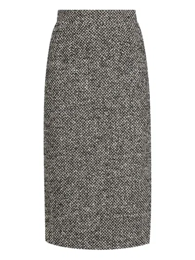 DOLCE & GABBANA DOLCE & GABBANA TWEED MIDI PENCIL SKIRT
