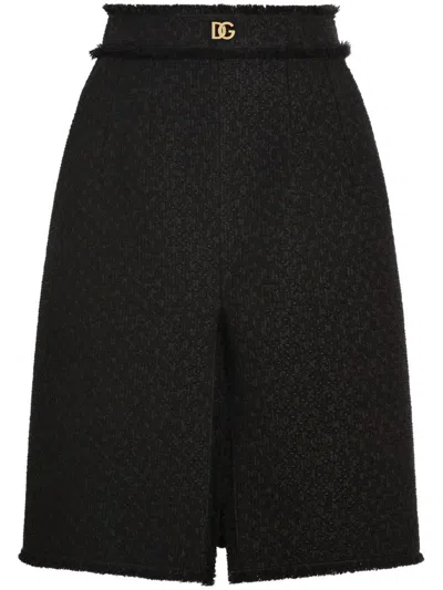 DOLCE & GABBANA TWEED MIDI SKIRT