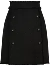 Dolce & Gabbana Tweed Mini Skirt In Black
