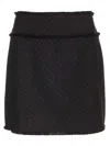 Dolce & Gabbana Rush-stitch Skirt With Side Slit In Black