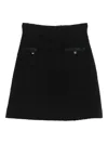 Dolce & Gabbana Tweed Mini Skirt In Black