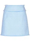 Dolce & Gabbana Light Blue A-line Mini Skirt In Clear Blue
