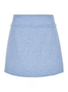 Dolce & Gabbana Light Blue A-line Mini Skirt In Clear Blue