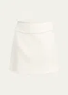 Dolce & Gabbana Cotton Raschel Tweed Miniskirt In Lght Cream