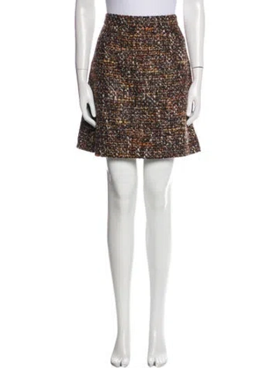 Pre-owned Dolce & Gabbana Tweed Mini Skirt W/ Tags In Multi