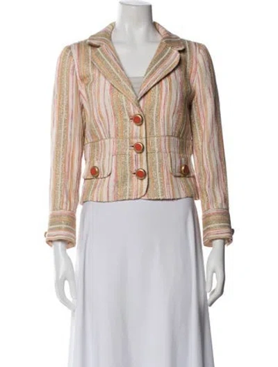 Pre-owned Dolce & Gabbana Tweed Pattern Blazer