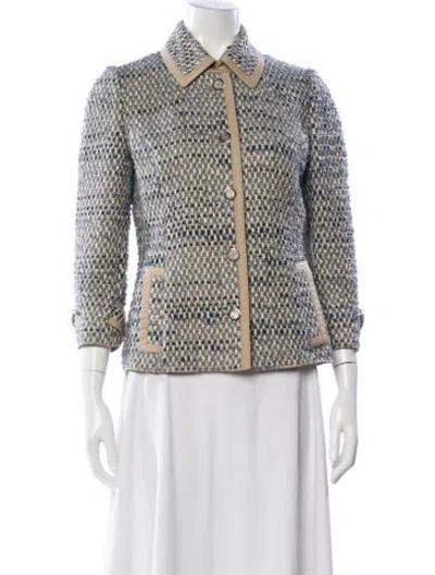 Pre-owned Dolce & Gabbana Tweed Pattern Blazer