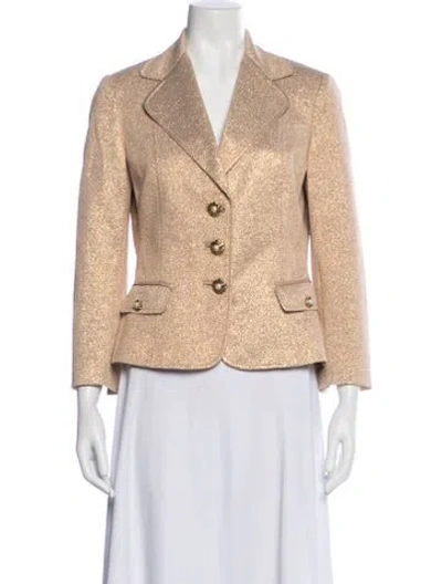 Pre-owned Dolce & Gabbana Tweed Pattern Blazer In Brown