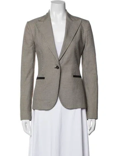 Pre-owned Dolce & Gabbana Tweed Pattern Blazer In Grey