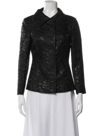 Pre-owned Dolce & Gabbana Tweed Pattern Evening Jacket In Blue