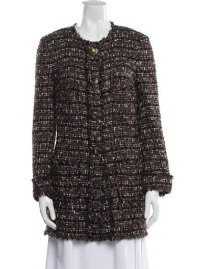 Pre-owned Dolce & Gabbana Tweed Pattern Evening Jacket In Brown