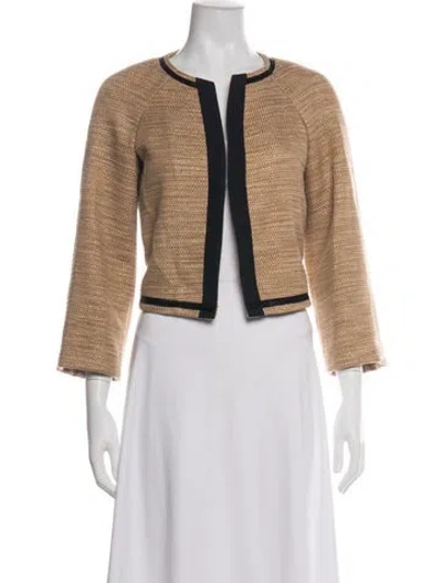 Pre-owned Dolce & Gabbana Tweed Pattern Jacket In Purple
