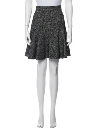 Pre-owned Dolce & Gabbana Tweed Pattern Mini Skirt In Black