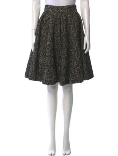 Pre-owned Dolce & Gabbana Tweed Pattern Mini Skirt In Black/brown