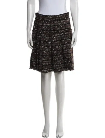 Pre-owned Dolce & Gabbana Tweed Pattern Mini Skirt In Multi