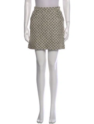 Pre-owned Dolce & Gabbana Tweed Pattern Mini Skirt In Neutral