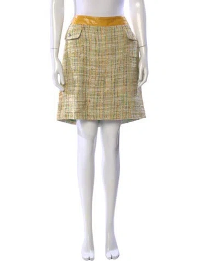 Pre-owned Dolce & Gabbana Tweed Pattern Mini Skirt In Neutral