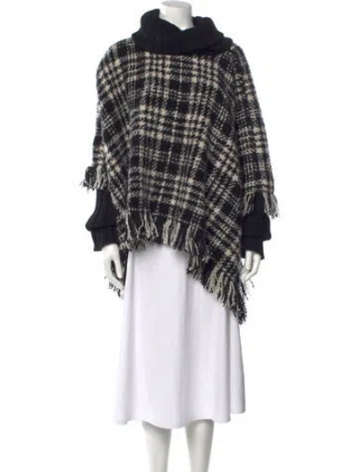 Pre-owned Dolce & Gabbana Tweed Plaid Print Sweater In Black