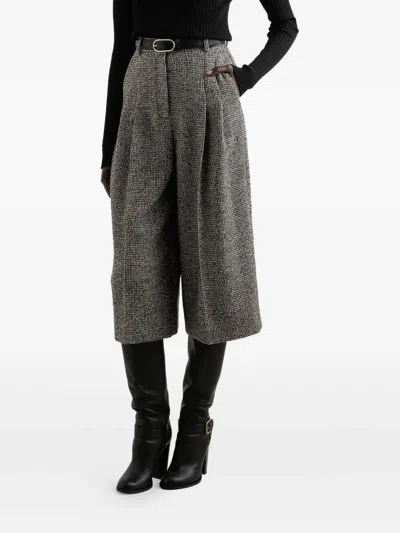 Dolce & Gabbana Ausgestellte Tweed-hose In Gray