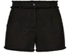Dolce & Gabbana Frayed Detailing Tailored Shorts In Black