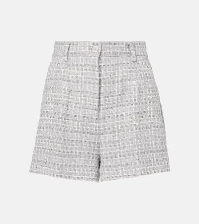 Dolce & Gabbana Tweed Shorts In Grey