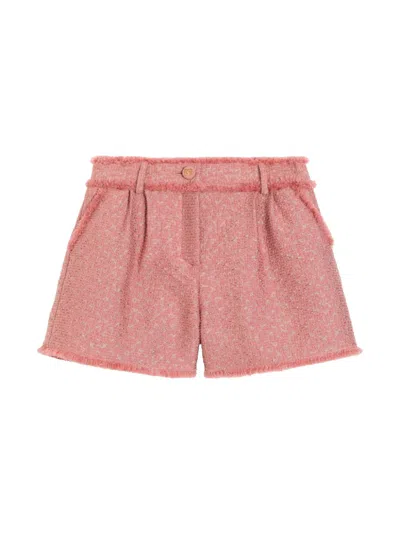 Dolce & Gabbana Kids' Tweed Shorts In Pink