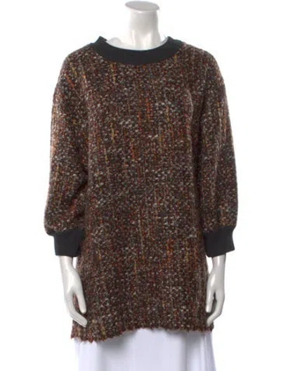 Pre-owned Dolce & Gabbana Tweed Tweed Pattern Sweater In Red