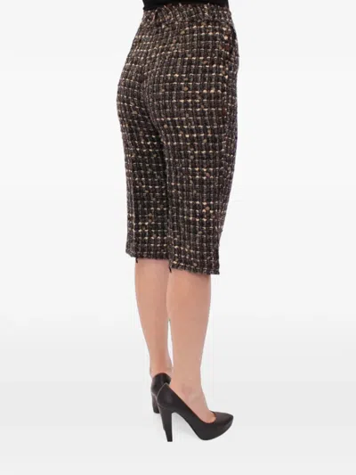 Dolce & Gabbana Tweed-effect Shorts In Brown